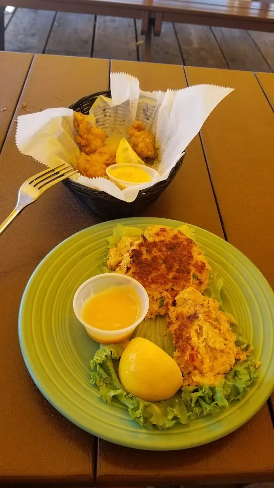 Crab Cake and Fried Oysters