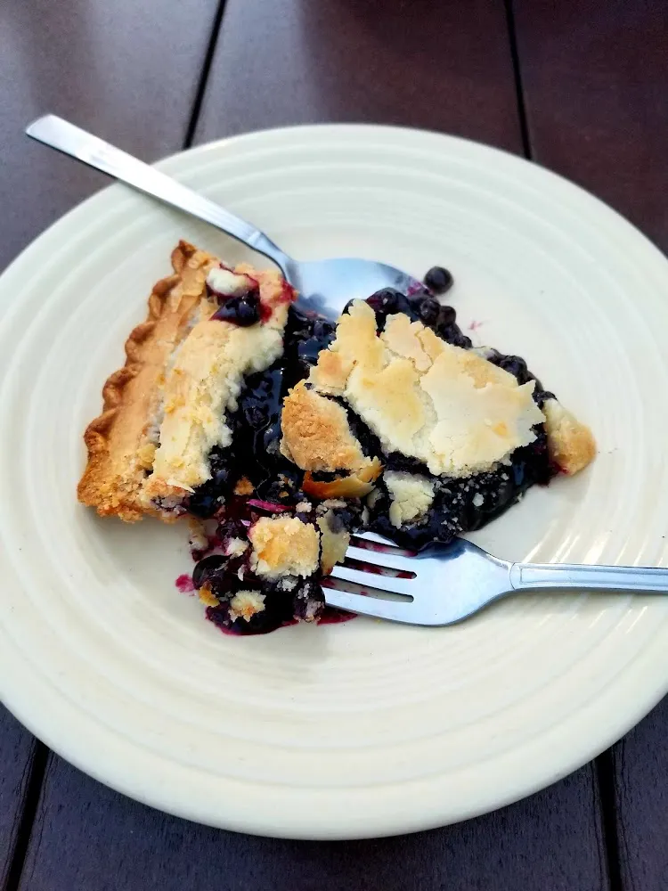 Hot Blueberry Pie with Maine Blueberries